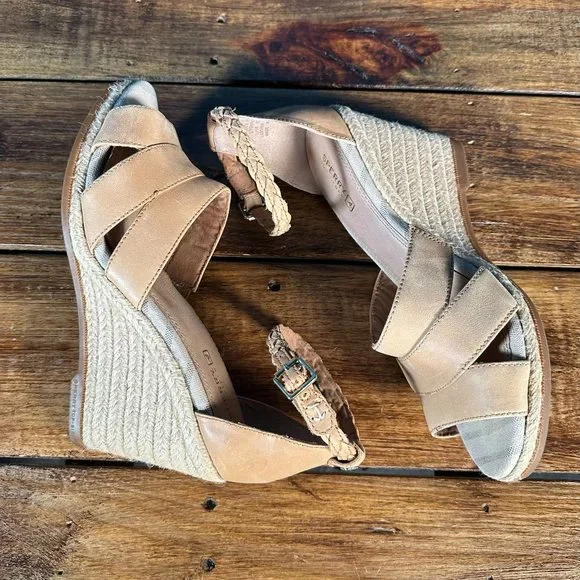 Sperry Skye Leather Espadrille Wedge Sandal Size 10M - Picture 10 of 11